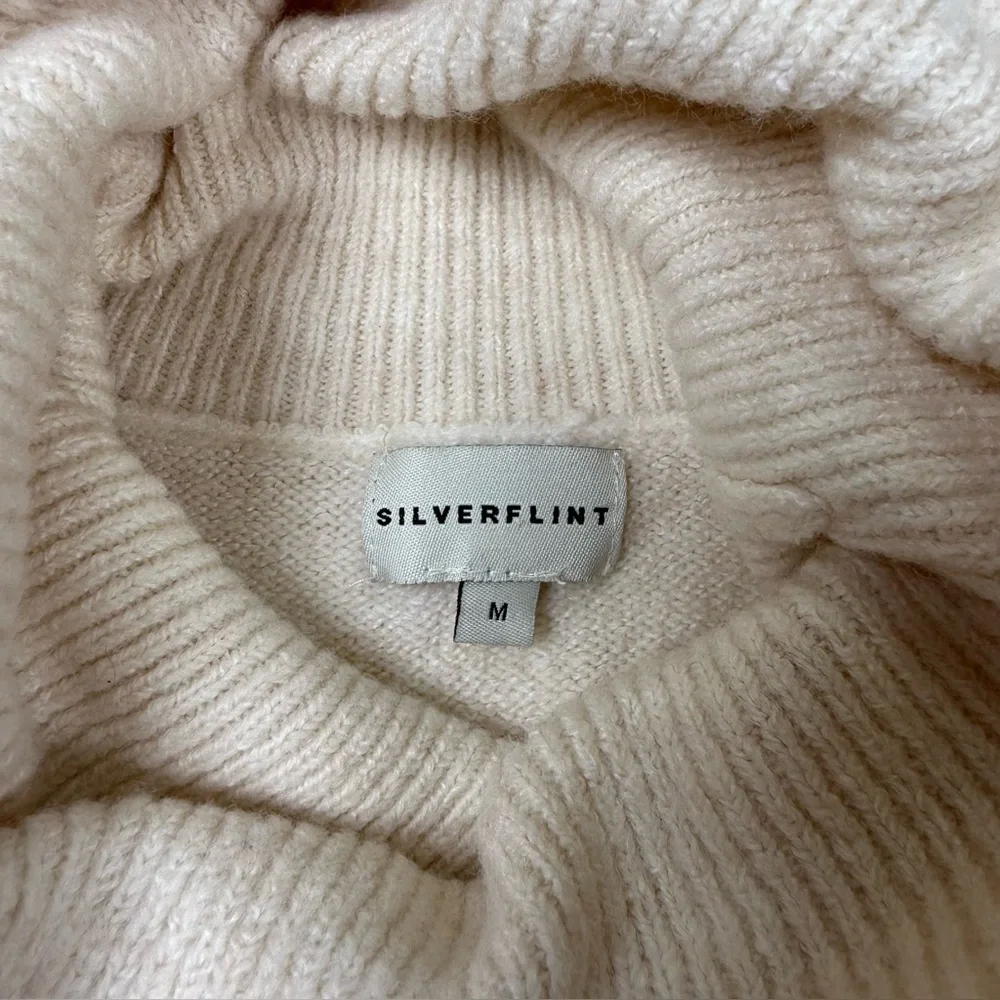 Silverflint Color Block Cowl Neck Tunic Sweater Medium Long Sleeve